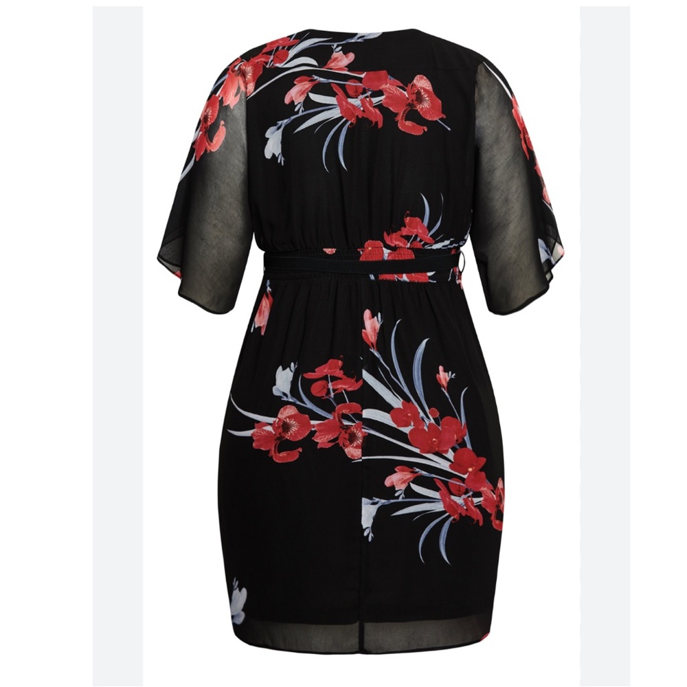 CITY CHIC Women's XS 14 Sweet Floral Wrap Dress